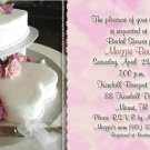 Wedding Cake with Hearts Personalized Photo Bridal Shower Invitations