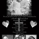 Four Photos Elegant Black Photo Communion Invitations & Confirmation