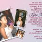 Collage of Photos Pink Lavender Photo Communion Invitations