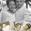 Collage of Photos up to Five Photo Communion Invitations