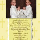 Gold Crosses Photo Communion Invitations & Confirmation Invitations