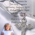 Elegant Cross Photo Communion Invitations & Confirmation Invitations