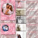 Pink Roses or Any Color Folded Photo Wedding Invitations Package