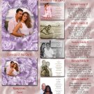 Lavender Roses or Any Color Folded Photo Wedding Invitations Package