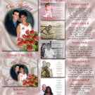 Satin & Red Roses Folded Photo Wedding Invitations Package