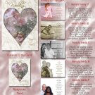 Hearts and Vintage Flowers Folded Photo Wedding Invitations Package