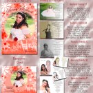 Princess Flower Burst Red Photo Quinceanera Sweet 16 Invitations Packg