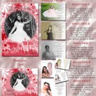 Princess Flower Burst Burgundy Photo Quinceanera Sweet 16 Invitations