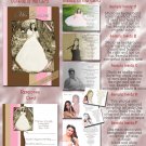Chocolate & Pink Stripes Folded Photo Quinceanera Sweet 16 Invitations