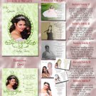Crowned Princes Green Photo Quinceanera / Sweet 16 Invitations Pkge