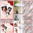 Red Roses Folded Photo Quinceanera / Sweet 16 Invitations Package