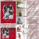 Trendy Burgundy Any Color Photo Quinceanera Sweet 16 Invitations Pkge