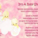 Precious Moments Baby Shower Invitations Three Girls  Angels in Pink