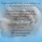 Photo Baby Shower Invitations Baby Feet in Blanket Blue