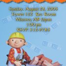 Bob the Builder Baby Shower Invitations Construction Handy Man Boy