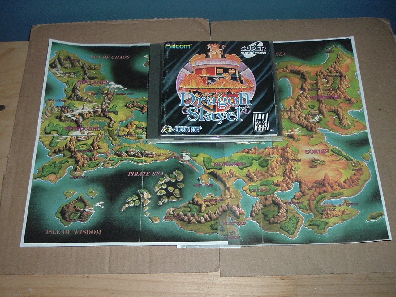 Dragon Slayer: Legend of Heroes NEAR MINT COMPLETE +MAP (Turbo Duo  TurboGrafx Super CD), for sale