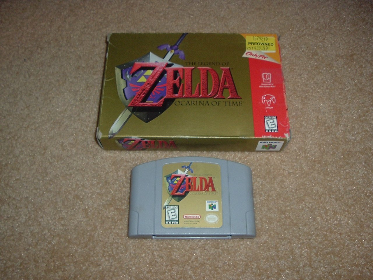 Legend of Zelda Ocarina of Time IN BOX (N64 Nintendo 64) EXCELLENT shape Action RPG game for sale