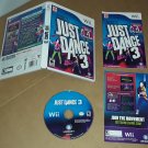 Just Dance 3 COMPLETE IN CASE (Nintendo Wii) video game with instruction manual booklet