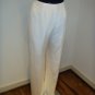 Size 10 Flores & Flores Bone Flat Front Silk Pants