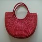 Pink Straw Handbag