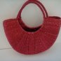 Pink Straw Handbag