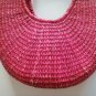 Pink Straw Handbag