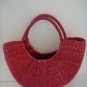 Pink Straw Handbag
