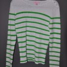 New Lilly Pulitzer Large Green & White Cotton Sweater