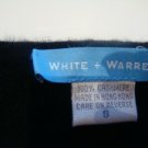 S White & Warren Black Cashmere V-Neck Sweater