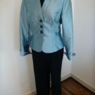NWT Size 8 Kay Unger Turquoise & Black Pant Suit
