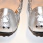 New Tod's Silver Leather Ballet Flats Size 11