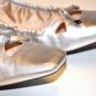 New Tod's Silver Leather Ballet Flats Size 11