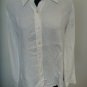 Size 8 White DKNY Linen Long Sleeve Shirt