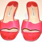 Manolo Blahnik 41/11 Pink Leather Sandals