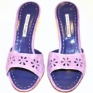 New Manolo Blahnik Purple Suede Slide Size 41.5/11.5