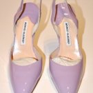 New Manolo Blahnik Purple Patent Slingback Size 41/11