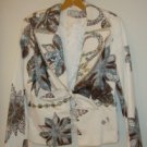 Size 10 Alberto Makali White Cotton Jacket with Design