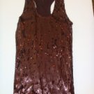 New L Brown Sequin Sleeveless Dress/Top