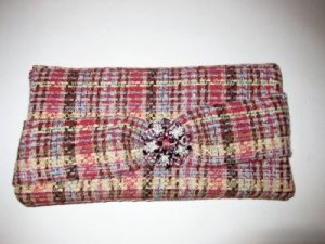 Noelle Plaid Clutch