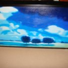 Blue Modern Landscape Painting with Black Frame