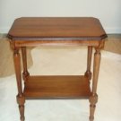 Antique Reproduction Brown Wood Side Table