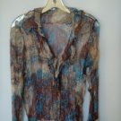 Cache Long Sleeve Silk Top