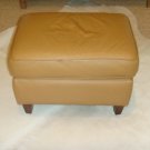 Light Brown Leather Ottoman