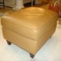 Light Brown Leather Ottoman