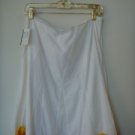 NWT SLB Size 10 White Cotton Skirt with Flowers