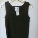 NWT Small Coldwater Creek Green/Gold Metallic Top
