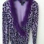 Large Nicole Miller Purple Leopard Sweater