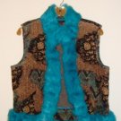 D Studio Medium Brown/Blue Rabbit Vest