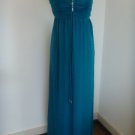 Diane Von Furstenberg Turquoise Long Dress Size Petite