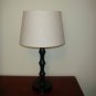 Black Base Table Lamp w/White Shade
